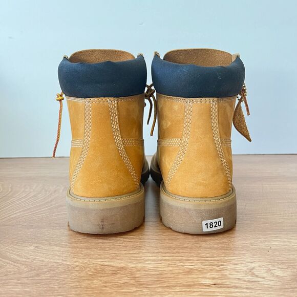 Timberland Premium Waterproof Wheat Nubuck Boots Men's Size 3.5 - Picture 9 of 9